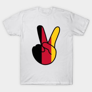 Belgium Flag V Sign T-Shirt